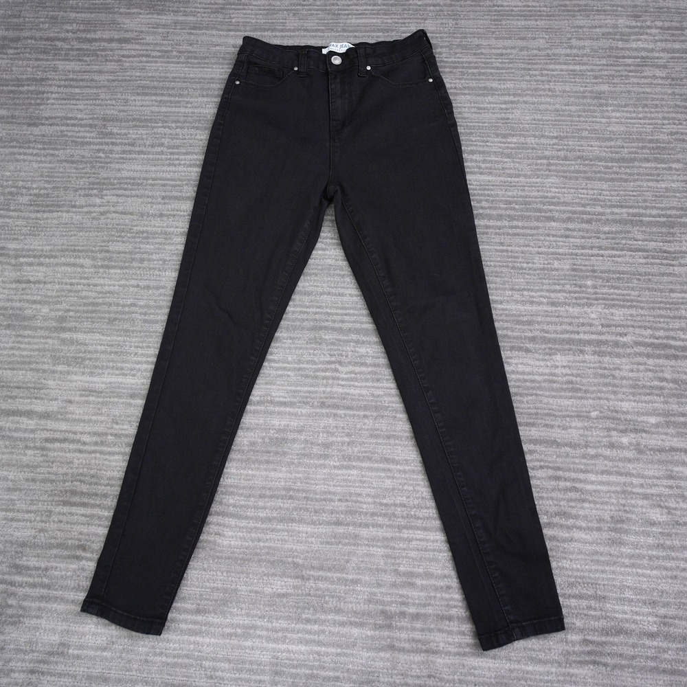 Wax Jean Collection Womens Black High Rise Skinny Denim Jeans‎ 7/28 (26x26.75)